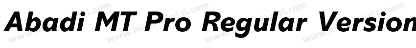 Abadi MT Pro Regular Version 2000字体转换